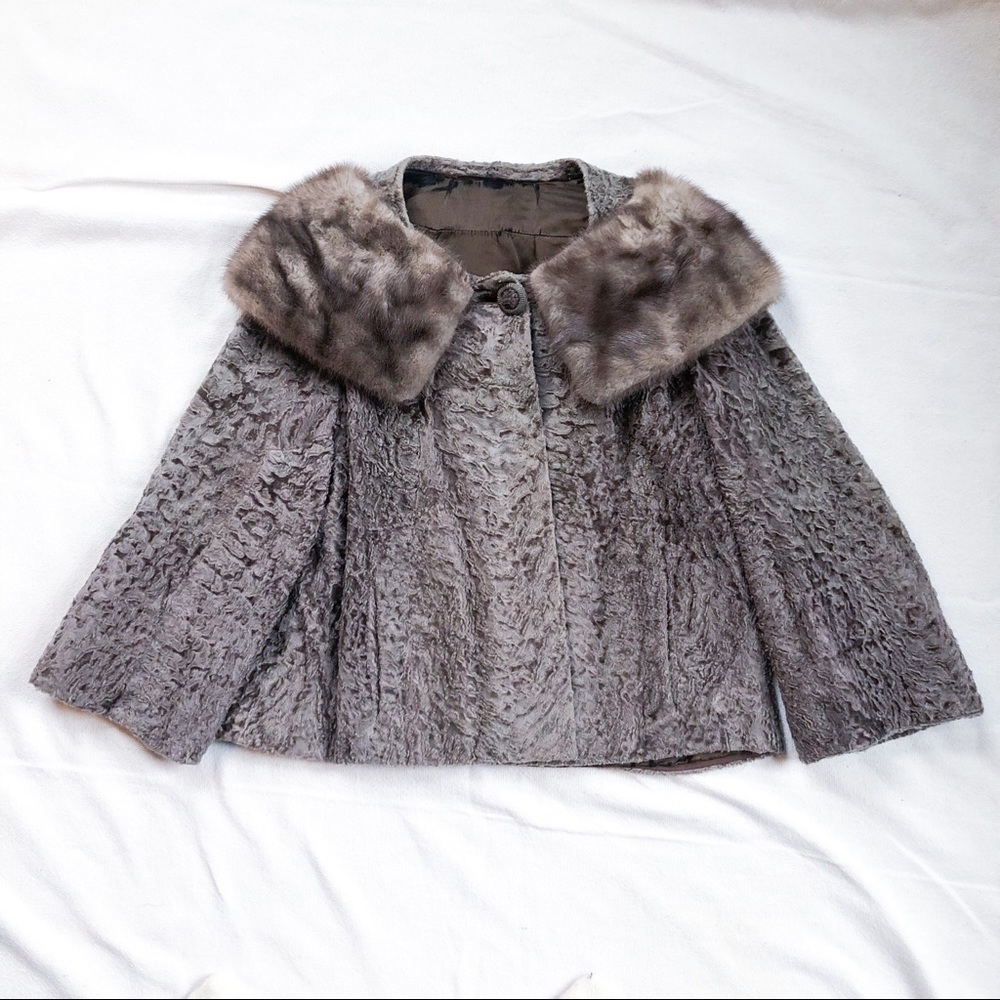 Swing Coat with Fur Trim